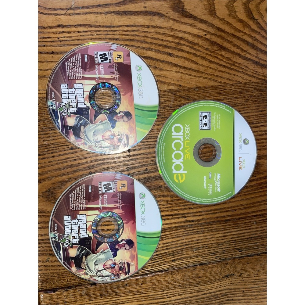 X2 Grand Theft Auto V (Microsoft‎ Xbox 360) - Disc 2 Play (only) & Live Arcade